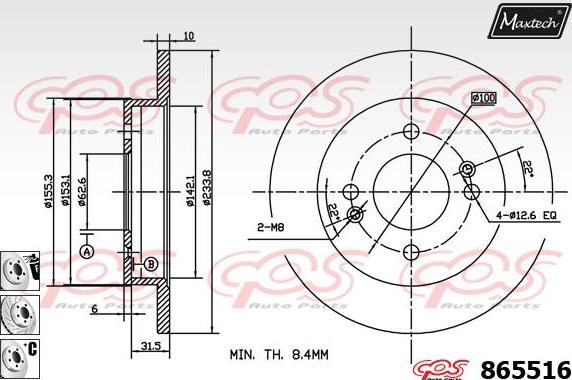 Maxtech 871086 - Discofreno autozon.pro