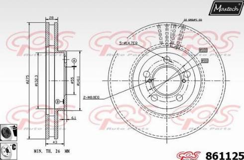 Maxtech 861125.6060 - Discofreno autozon.pro