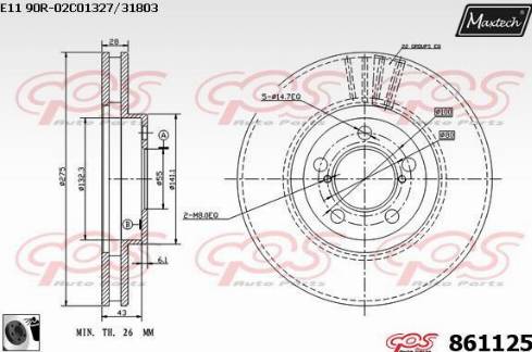 Maxtech 861125.0060 - Discofreno autozon.pro