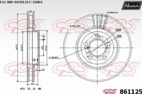 Maxtech 861125.0000 - Discofreno autozon.pro