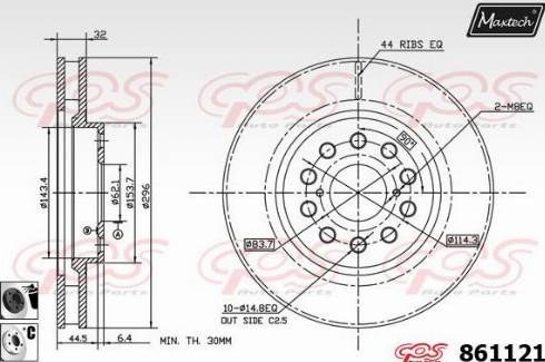 Maxtech 861121.6060 - Discofreno autozon.pro