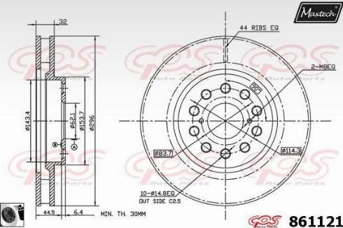 Maxtech 861121.0060 - Discofreno autozon.pro