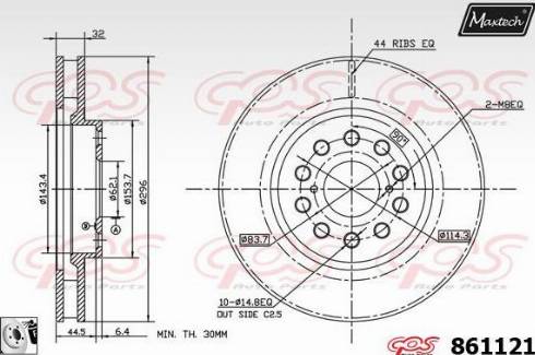 Maxtech 861121.0080 - Discofreno autozon.pro