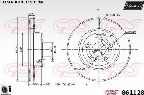 Maxtech 861128.0060 - Discofreno autozon.pro