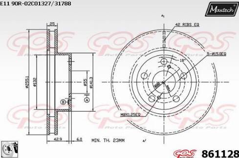 Maxtech 861128.0080 - Discofreno autozon.pro