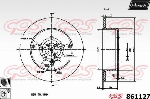 Maxtech 861127.6060 - Discofreno autozon.pro