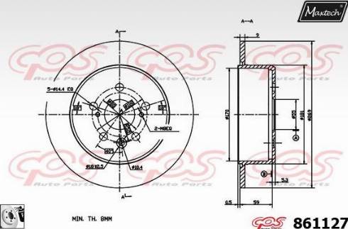 Maxtech 861127.0080 - Discofreno autozon.pro