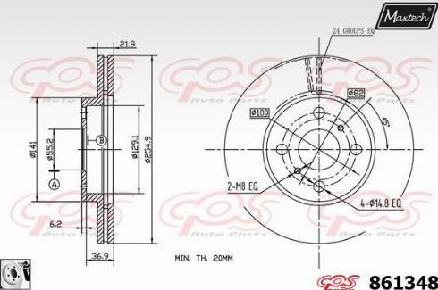 Maxtech 861348.0080 - Discofreno autozon.pro