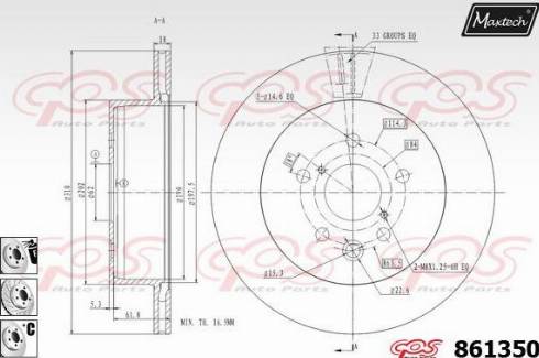 Maxtech 861350.6880 - Discofreno autozon.pro