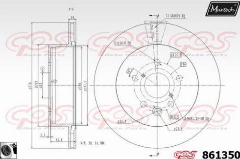 Maxtech 861350.0060 - Discofreno autozon.pro