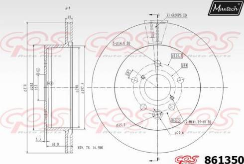 Maxtech 861350.0000 - Discofreno autozon.pro