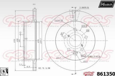 Maxtech 861350.0080 - Discofreno autozon.pro