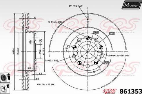 Maxtech 861353.6060 - Discofreno autozon.pro