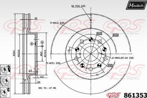 Maxtech 861353.6880 - Discofreno autozon.pro