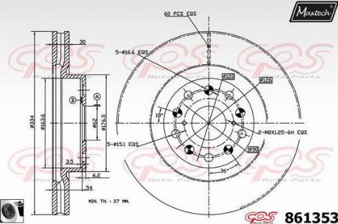 Maxtech 861353.0060 - Discofreno autozon.pro