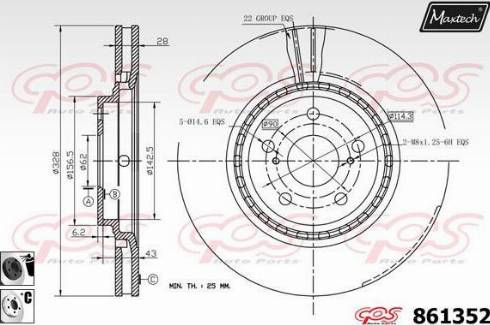 Maxtech 861352.6060 - Discofreno autozon.pro