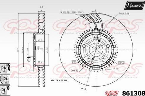 Maxtech 861308.6880 - Discofreno autozon.pro