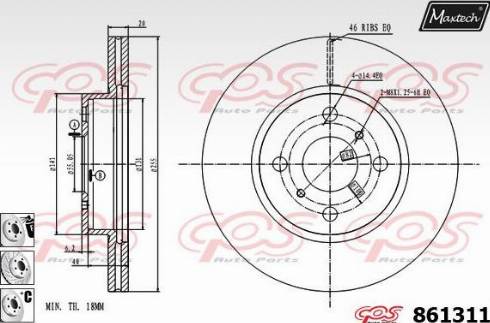 Maxtech 861311.6980 - Discofreno autozon.pro