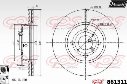 Maxtech 861311.6060 - Discofreno autozon.pro