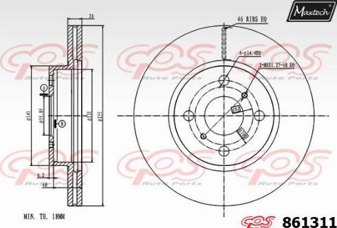 Maxtech 861311.0000 - Discofreno autozon.pro