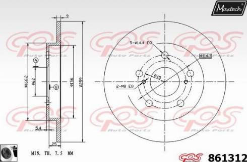 Maxtech 861312.0060 - Discofreno autozon.pro