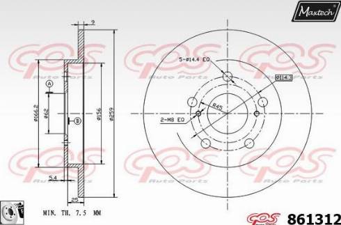 Maxtech 861312.0080 - Discofreno autozon.pro