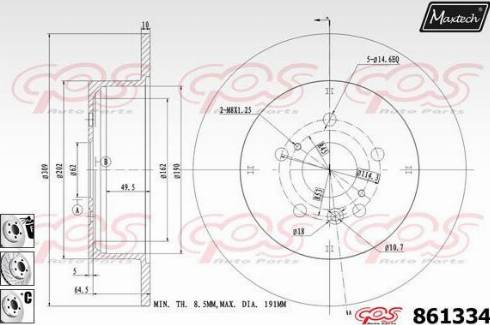 Maxtech 861334.6880 - Discofreno autozon.pro