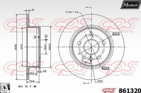 Maxtech 861320.0080 - Discofreno autozon.pro