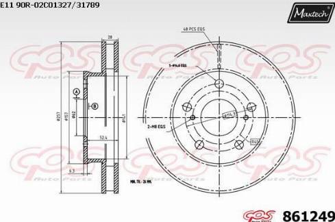 Maxtech 861249.0000 - Discofreno autozon.pro