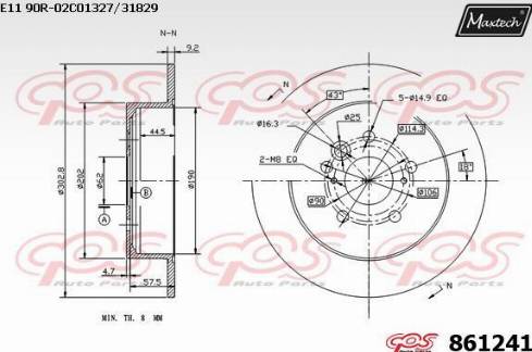 Maxtech 861241.0000 - Discofreno autozon.pro