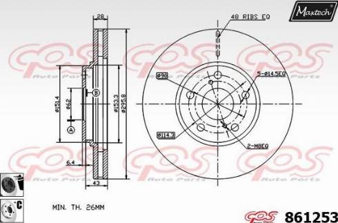 Maxtech 861253.6060 - Discofreno autozon.pro