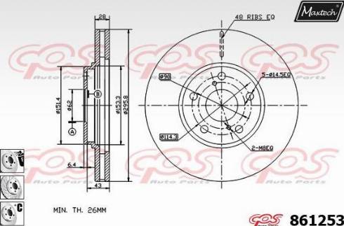 Maxtech 861253.6880 - Discofreno autozon.pro