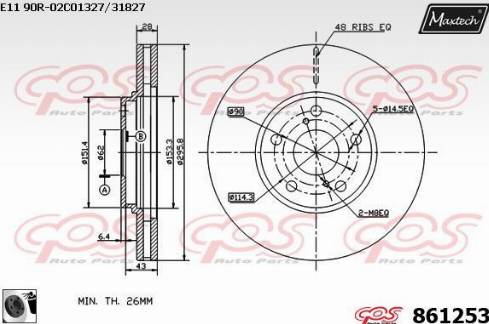 Maxtech 861253.0060 - Discofreno autozon.pro