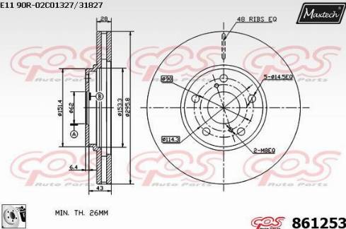 Maxtech 861253.0080 - Discofreno autozon.pro