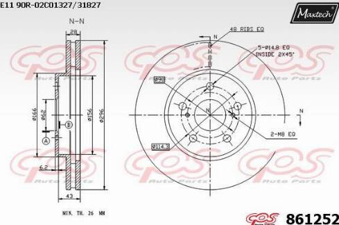 Maxtech 861252.0000 - Discofreno autozon.pro