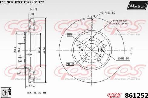 Maxtech 861252.0080 - Discofreno autozon.pro