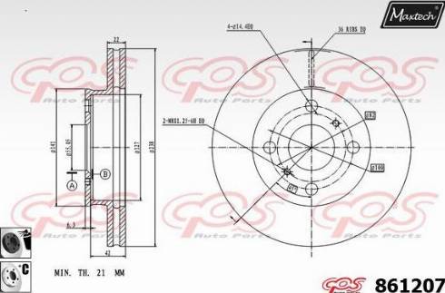 Maxtech 861207.6060 - Discofreno autozon.pro