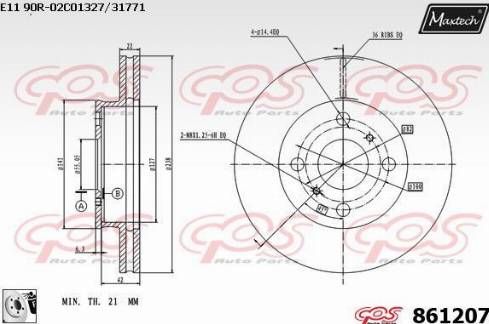 Maxtech 861207.0080 - Discofreno autozon.pro