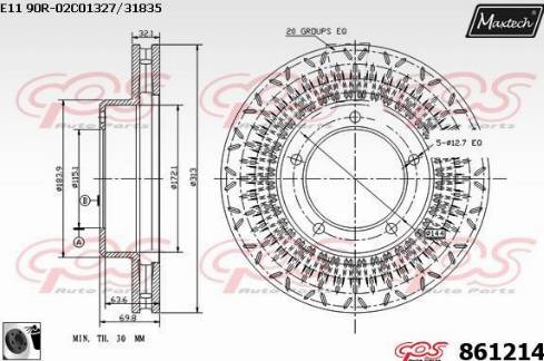 Maxtech 861214.0060 - Discofreno autozon.pro