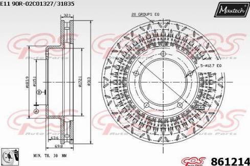 Maxtech 861214.0080 - Discofreno autozon.pro