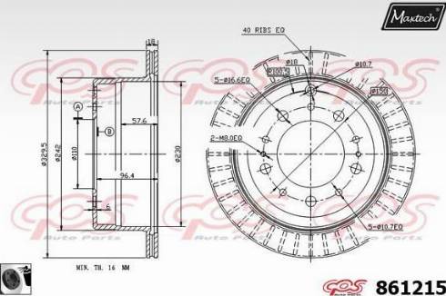 Maxtech 861215.0060 - Discofreno autozon.pro