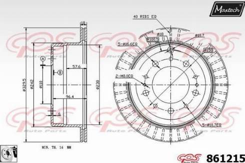 Maxtech 861215.0080 - Discofreno autozon.pro