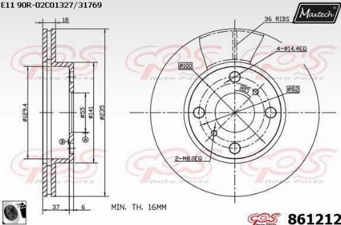 Maxtech 861212.0060 - Discofreno autozon.pro