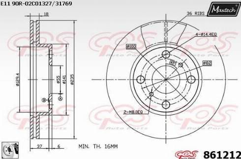 Maxtech 861212.0080 - Discofreno autozon.pro