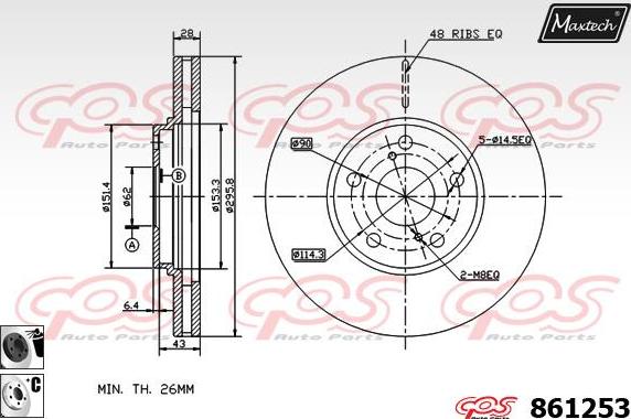 Maxtech 861212 - Discofreno autozon.pro