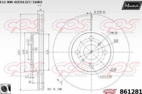 Maxtech 861281.0060 - Discofreno autozon.pro