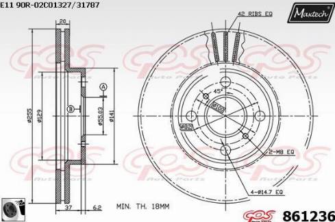 Maxtech 861236.0060 - Discofreno autozon.pro