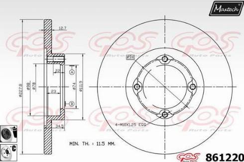 Maxtech 861220.6060 - Discofreno autozon.pro