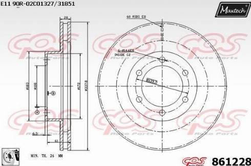 Maxtech 861228.0080 - Discofreno autozon.pro