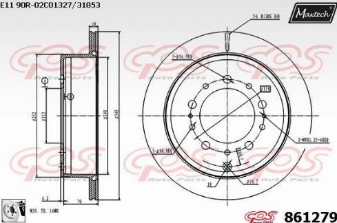 Maxtech 861279.0080 - Discofreno autozon.pro